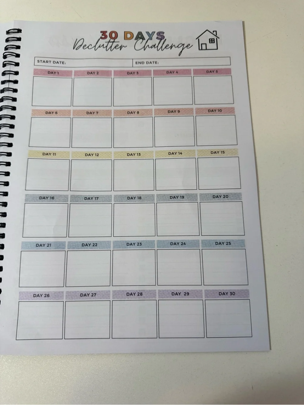 ADHD Cleaning Planner Notebook - Black & White